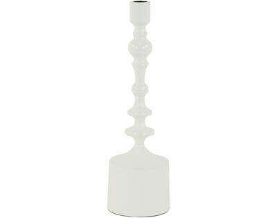 KERZENHALTER - Weiß, Basics, Metall (10/34cm)