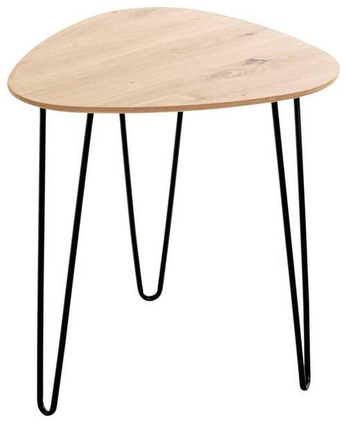 XXXL ODKLÁDACÍ STOLEK, černá, barvy dubu