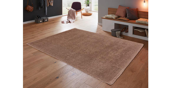 HOCHFLORTEPPICH 160/230 cm Salerno Hellbraun, Braun - Hellbraun/Braun, Basics, Textil (160/230cm) - Novel