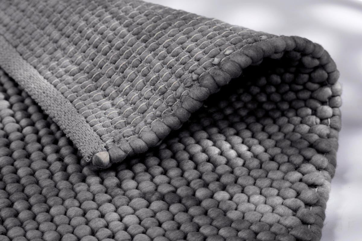 HANDWEBTEPPICH 170/240 cm Poppy Anthrazit  - Anthrazit, Basics, Textil (170/240cm) - Schöner Wohnen