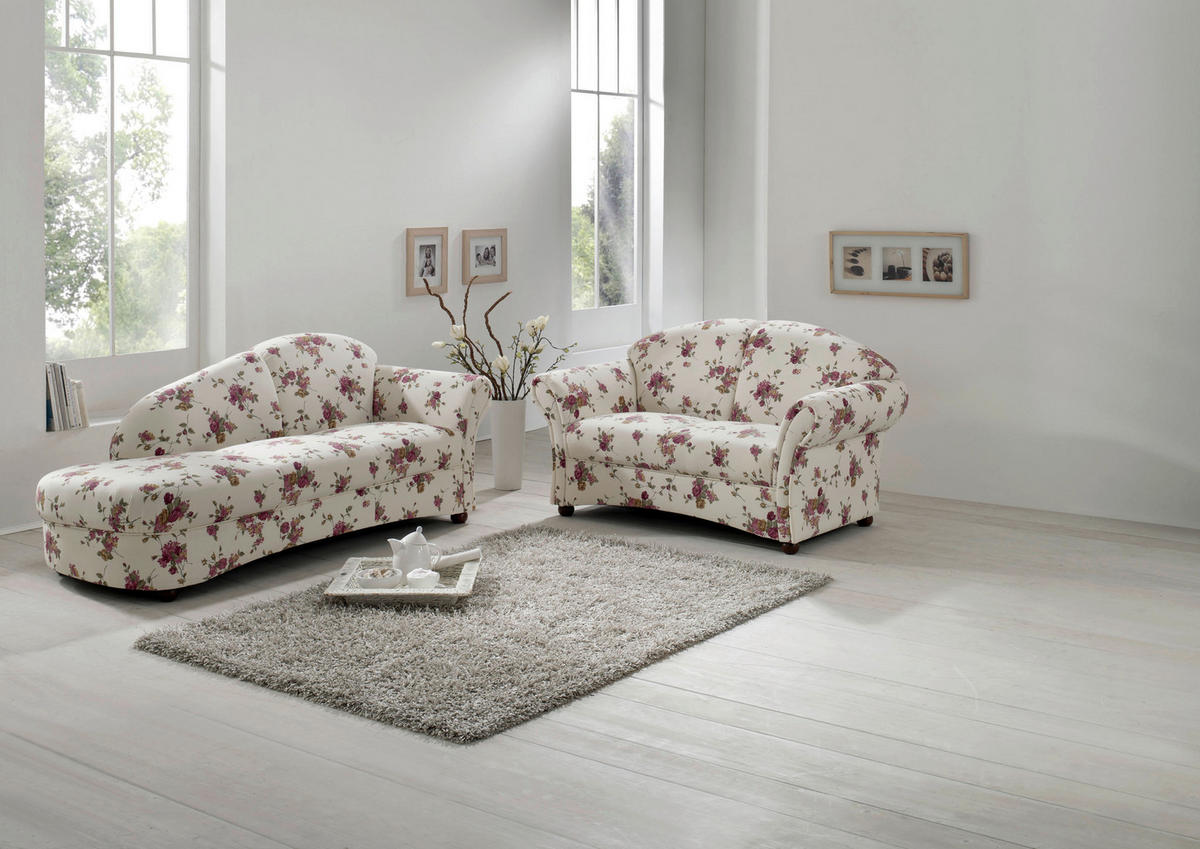RÉCAMIERE Rot, Beige Flachgewebe  - Beige/Rot, Design, Holz/Textil (191/83/81cm) - Max Winzer