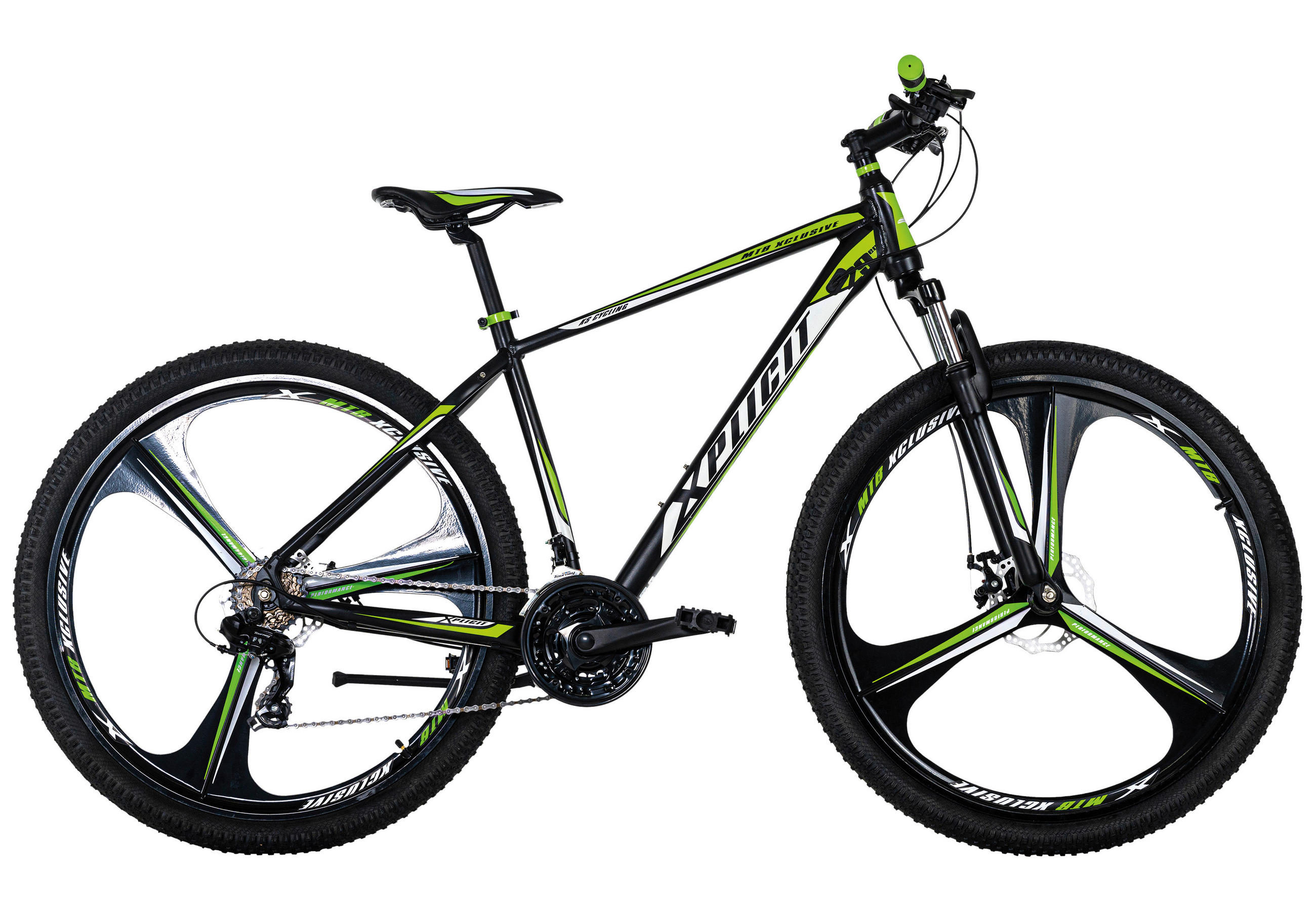 MOUNTAINBIKE 29 Zoll  - Schwarz/Grün, Basics, Metall (139/76/21cm) - Atrigo