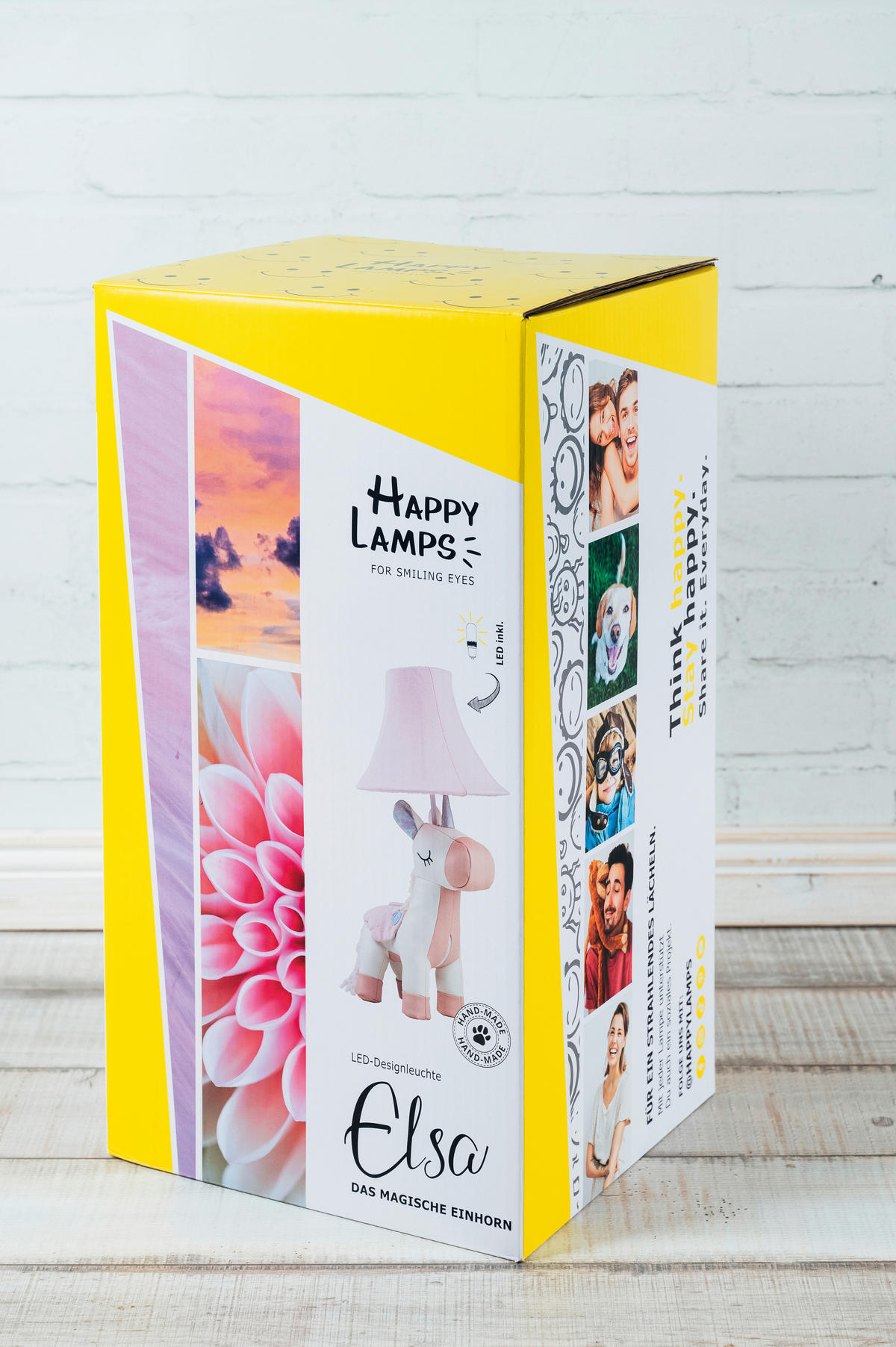LED-KINDERTISCHLEUCHTE 26/30/51 cm   - Rosa/Weiß, LIFESTYLE, Textil/Metall (26/30/51cm) - Happy Lamps