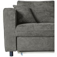 ECKSOFA in Flachgewebe Grau  - Schwarz/Grau, KONVENTIONELL, Textil/Metall (252/162cm) - Carryhome