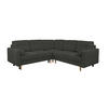 ECKSOFA in Schwarz  - Buchefarben/Schwarz, Design, Holz/Textil (242/242cm) - MID.YOU