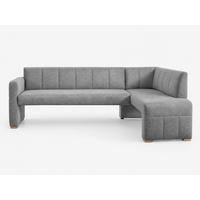 UGAONA KLUPA  siva   - siva/boja hrasta, Moderno, drvo/tekstil (245/159cm) - Livetastic