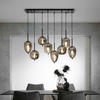 HÄNGELEUCHTE 94/34/120 cm   - Schwarz, Design, Glas/Metall (94/34/120cm) - Dieter Knoll
