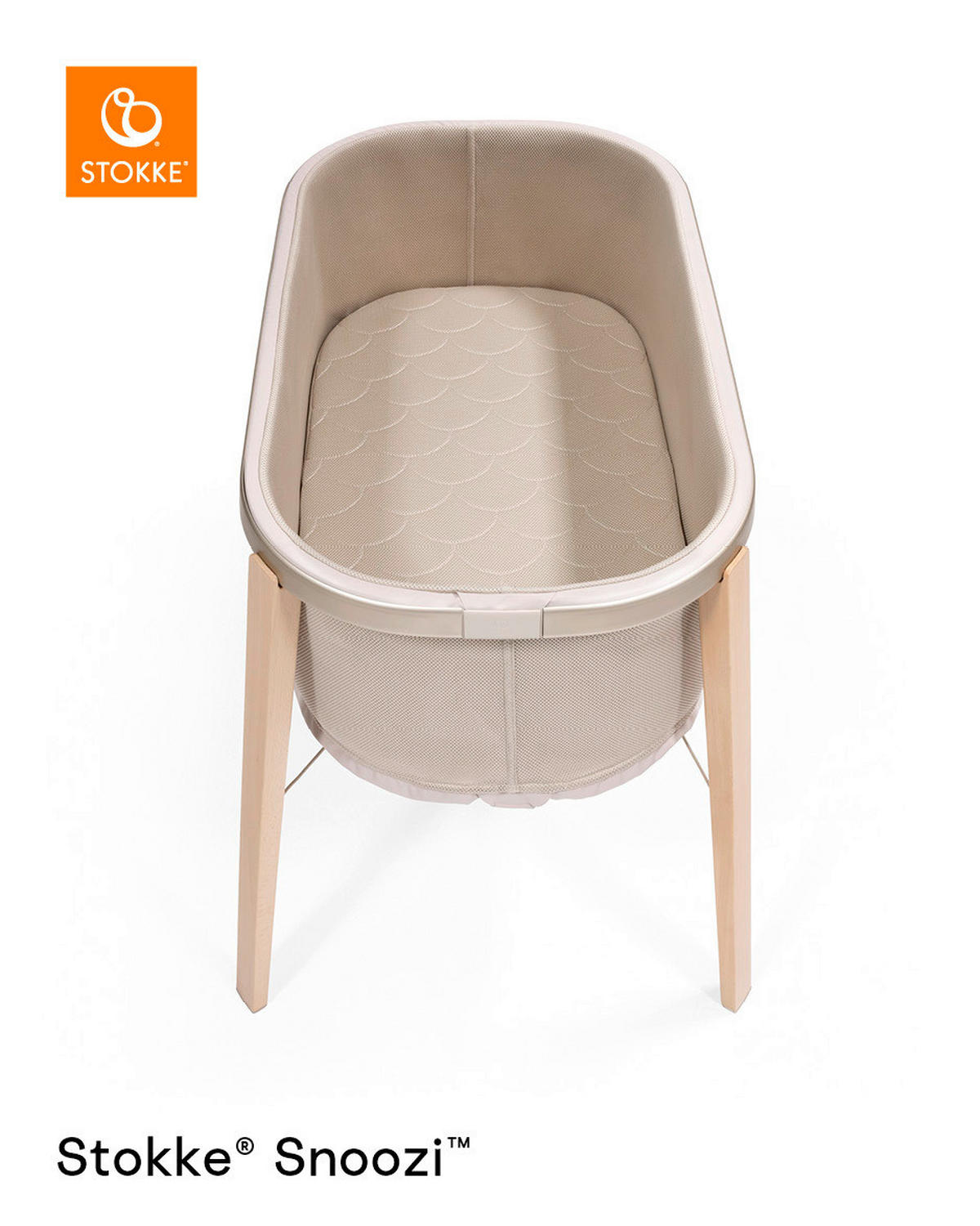 BEISTELLBETT Snoozi   - Beige/Naturfarben, Basics, Holz/Textil (59,7/76/87,1cm) - Stokke