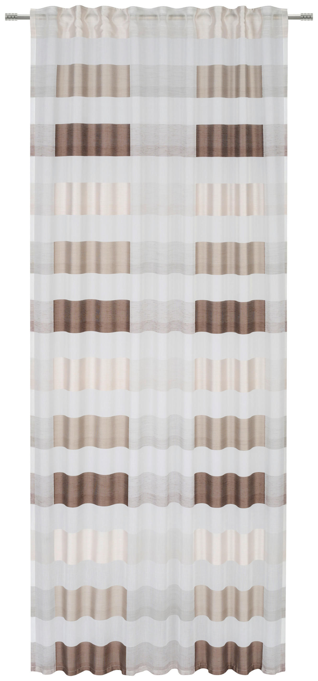 FERTIGVORHANG  halbtransparent   140/245 cm  - Taupe, Basics, Textil (140/245cm) - Dieter Knoll