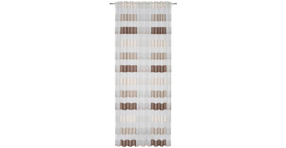 FERTIGVORHANG  halbtransparent   140/245 cm  - Taupe, Basics, Textil (140/245cm) - Dieter Knoll