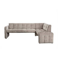 ECKBANK 245/157 cm  in Sandfarben  - Sandfarben/Schwarz, MODERN, Holz/Holzwerkstoff (245/157cm) - Livetastic