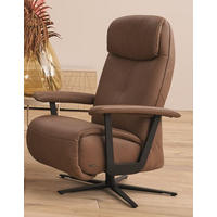 POČIVALNIK,  rjava usnje - rjava/antracit, Moderno, kovina/usnje (75/121/89cm) - Himolla