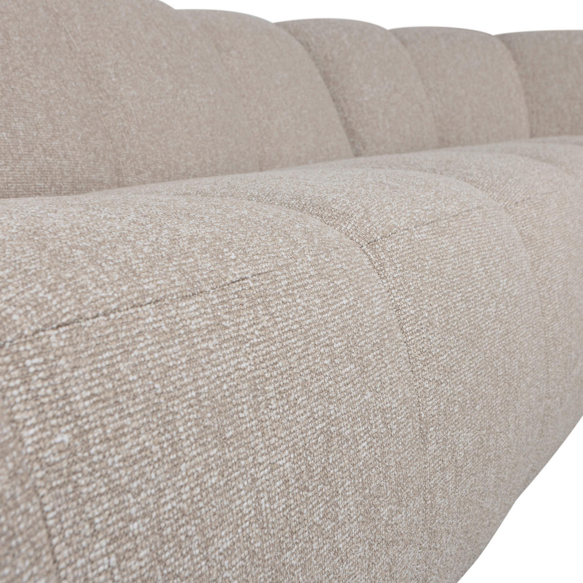 ECKSOFA Mojo Beige Bouclé Armteilverstellung  - Beige/Schwarz, MODERN, Kunststoff/Textil (230/310cm) - Livetastic