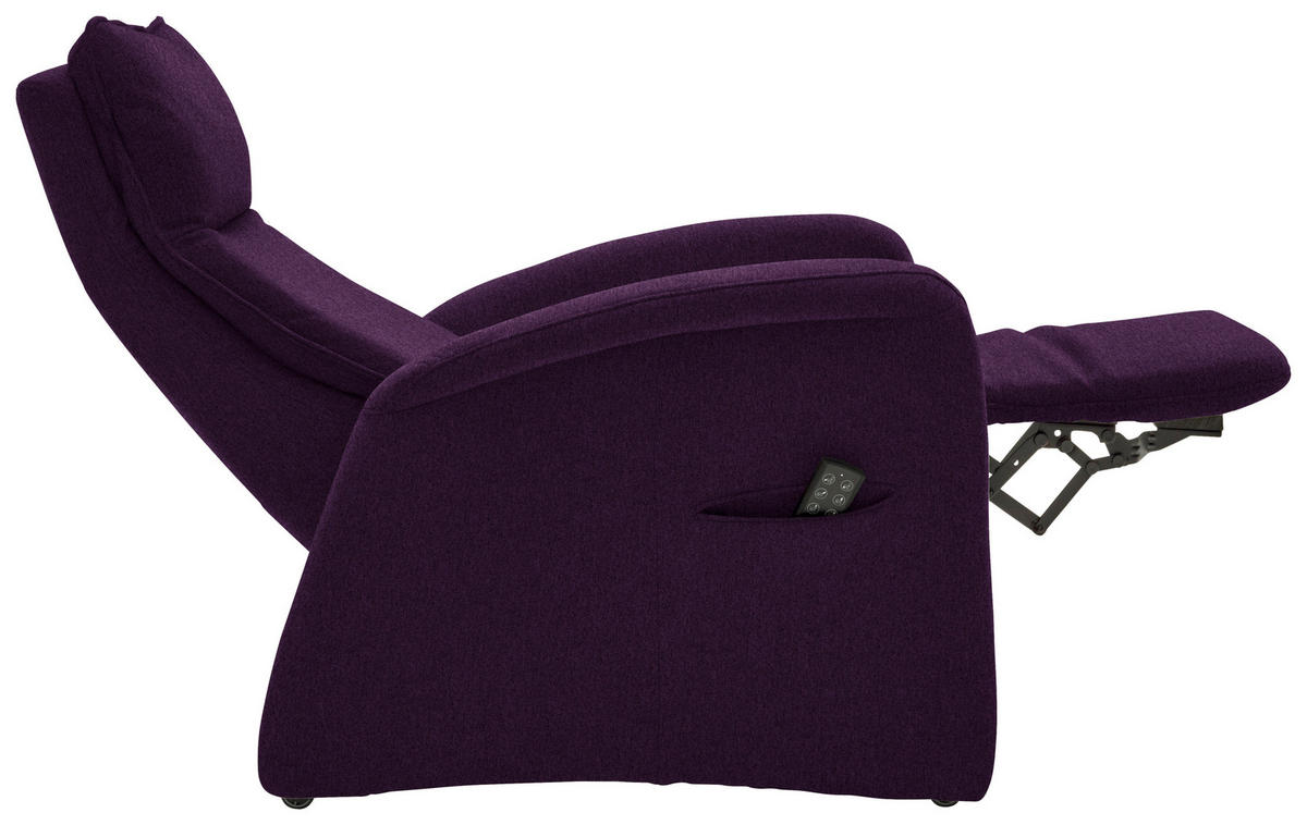 FERNSEHSESSEL in Chenille Violett  - Violett, Konventionell, Kunststoff/Textil (79-83/108/87cm) - Valdera