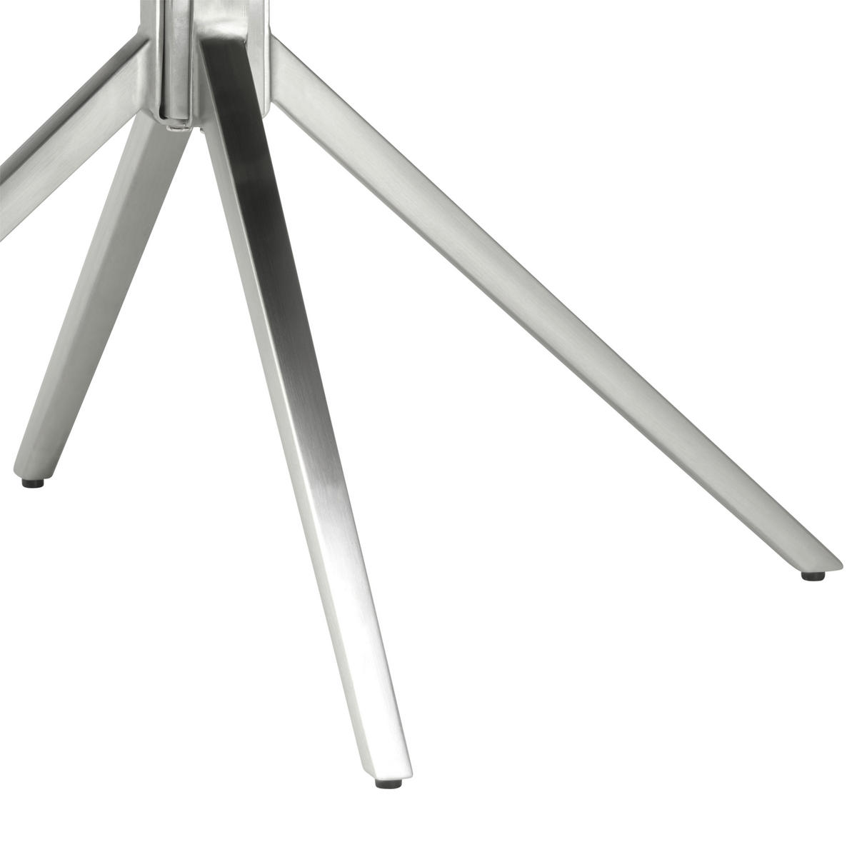 ARMLEHNSTUHL  in Edelstahl Webstoff, Mikrofaser  - Edelstahlfarben/Grau, KONVENTIONELL, Textil/Metall (59,5/90,5/64,5cm) - Livetastic