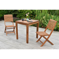 BALKONSET  3-teilig  - Akaziefarben, KONVENTIONELL, Holz - Gardenson