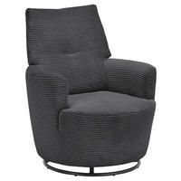SESSEL Cord Dunkelgrau    - Dunkelgrau/Schwarz, Design, Textil/Metall (80/96/88cm) - SetOne by Musterring