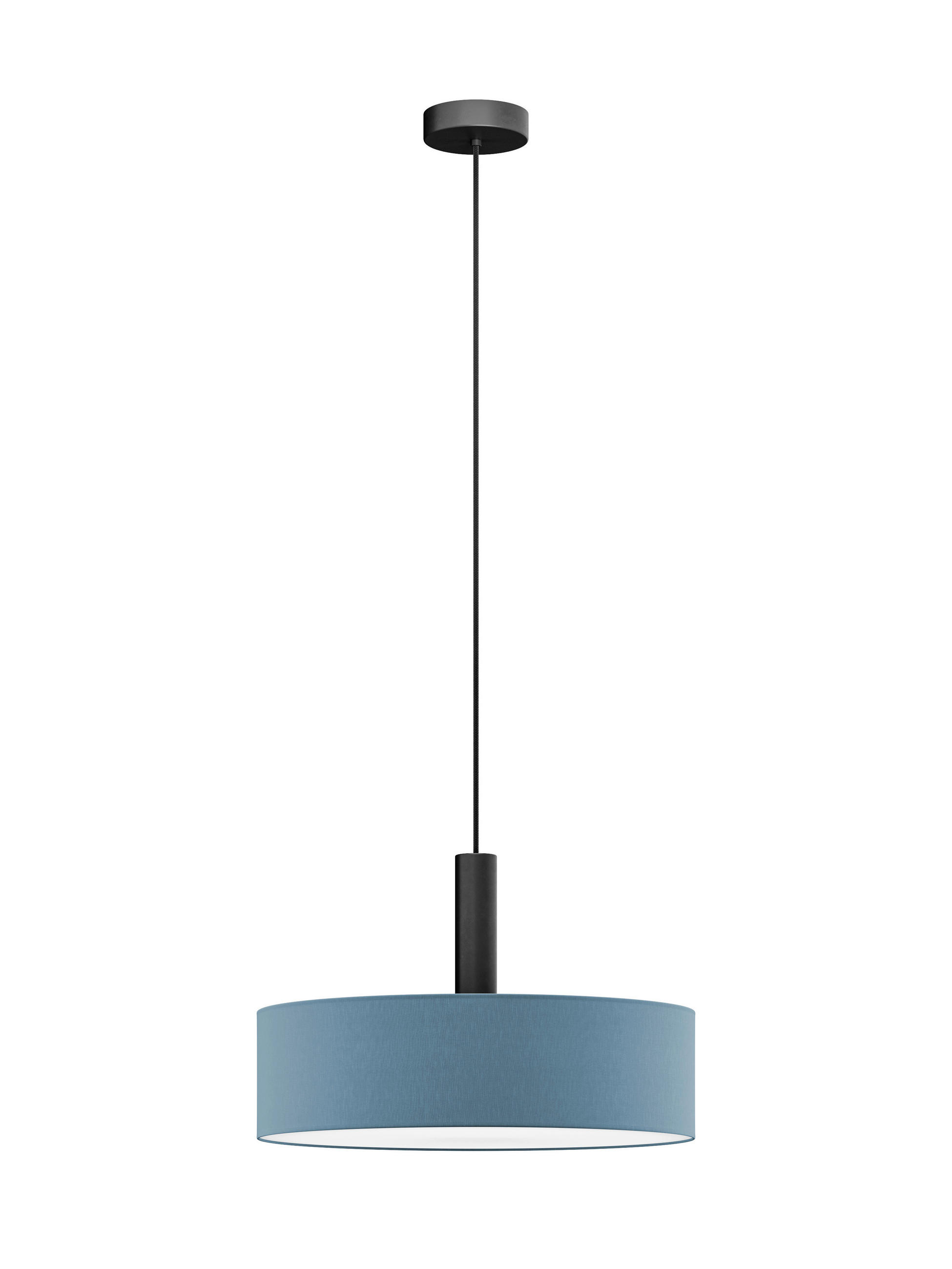FÜGGŐLÁMPA 50/115 cm  - kék, Basics, műanyag/textil (50/115cm)