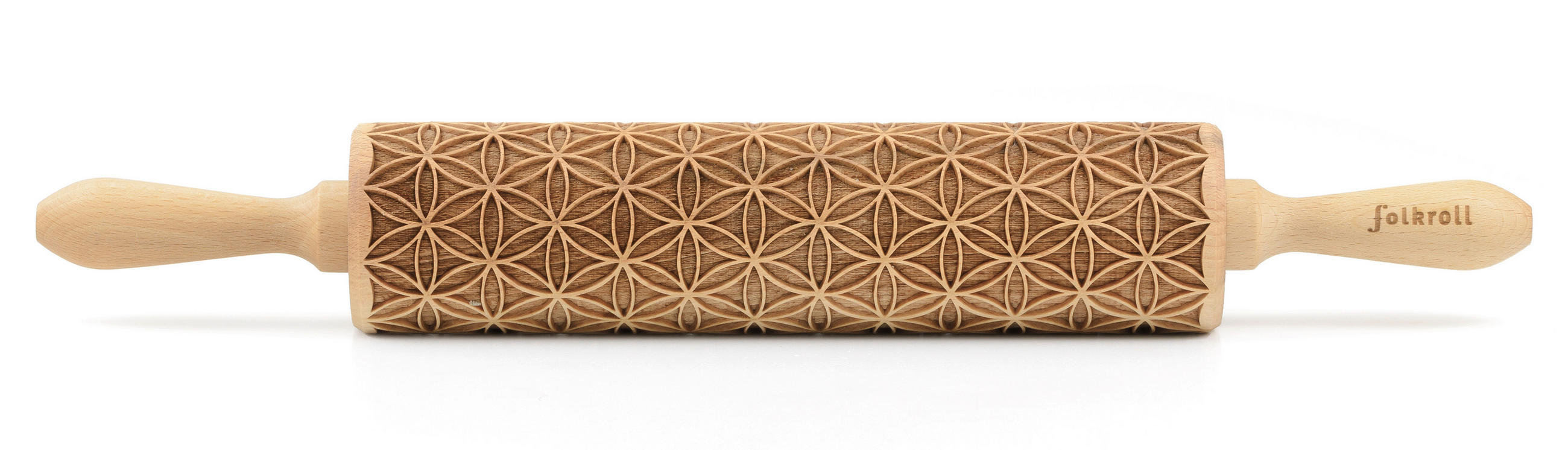 MOTIV-TEIGROLLE - Naturfarben, Basics, Holz (43/6/6cm) - Folkroll