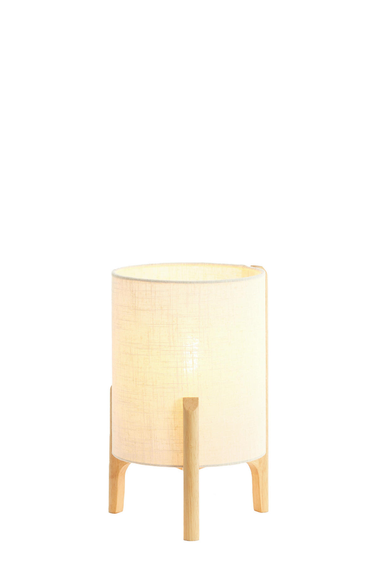 TISCHLEUCHTE Litto 22/33/22 cm  - Braun, MODERN, Holz/Kunststoff (22/33/22cm) - Light & Living