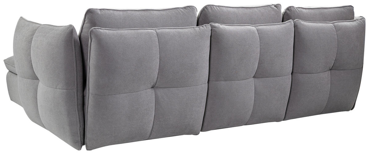 ECKSOFA in Grau  - Schwarz/Grau, MODERN, Textil/Metall (262/178cm) - MID.YOU