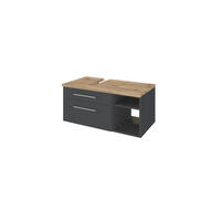 WASCHTISCHUNTERSCHRANK  - Alufarben/Grau, KONVENTIONELL, Holzwerkstoff/Metall (90/41/47cm) - Xora
