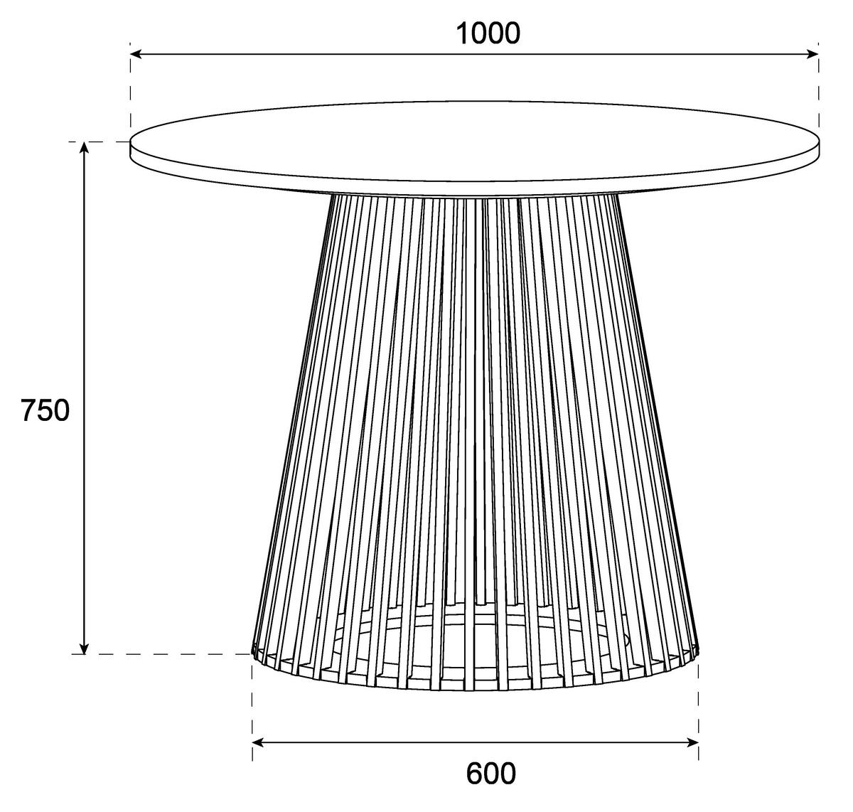 ESSTISCH 100/100/75 cm Nachbildung  Holzwerkstoff rund  - Basics, Holzwerkstoff (100/100/75cm) - P & B
