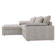 ECKSOFA  in Webstoff Greige  198/306 cm  - Greige/Schwarz, MODERN, Kunststoff/Textil (198/306cm) - Carryhome