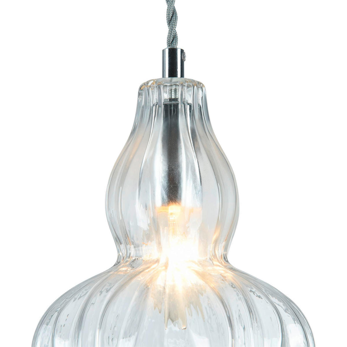 PENDELLEUCHTE 16/23 cm    - Transparent/Nickelfarben, Trend, Glas/Metall (16/23cm) - MAYTONI