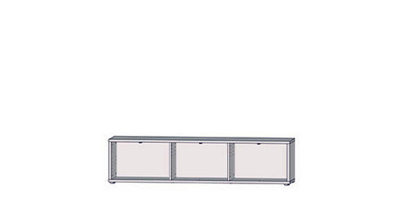 LOWBOARD  in 154,2/42,5/34,9 cm  - Hellgrau/Grau, MODERN, Holzwerkstoff/Metall (154,2/42,5/34,9cm) - Carryhome