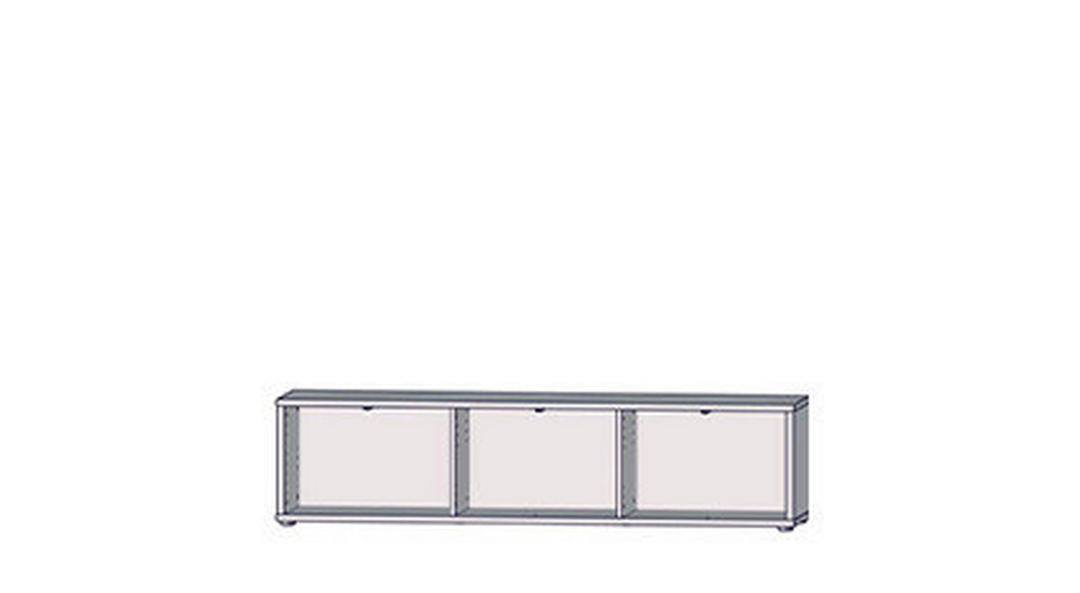 LOWBOARD  in 154,2/42,5/34,9 cm  - Hellgrau/Grau, MODERN, Holzwerkstoff/Metall (154,2/42,5/34,9cm) - Carryhome