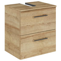 WASCHBECKENUNTERSCHRANK 45/49,8/33,3 cm  - Chromfarben/Hellbraun, KONVENTIONELL, Holzwerkstoff/Metall (45/49,8/33,3cm) - Sadena