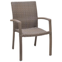 STAPELSESSEL Aluminium Hellbraun  - Hellbraun, Design, Kunststoff/Metall (60/89,5/60,4cm) - Ambia Garden