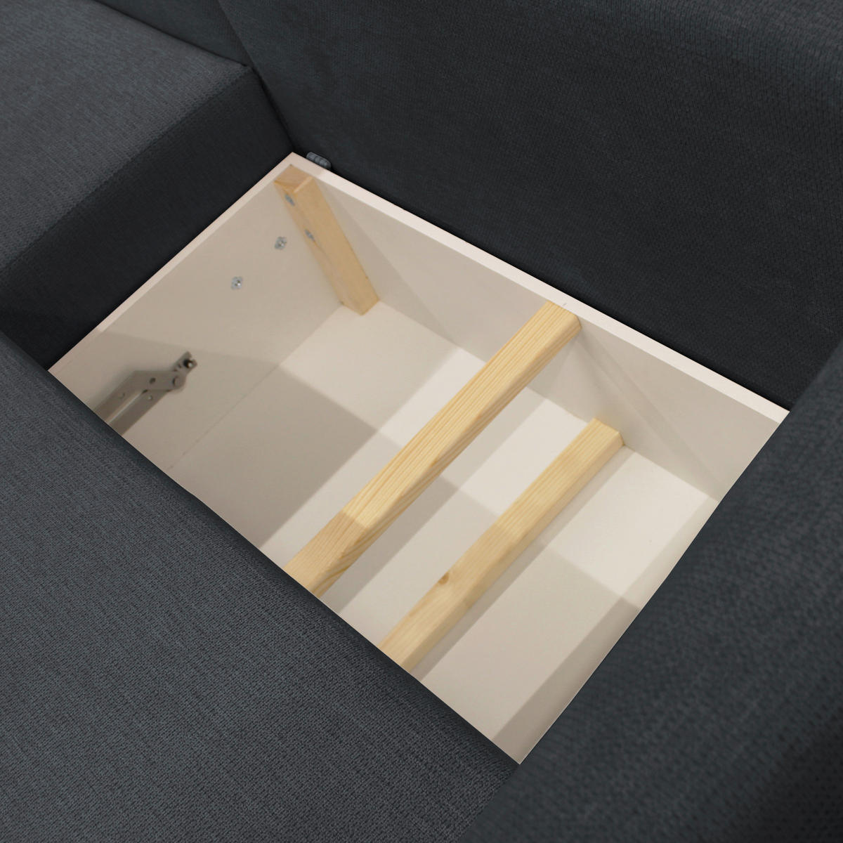 ECKSOFA Schwarz Struktur  - Schwarz, Design, Kunststoff/Textil (201/240cm) - MID.YOU