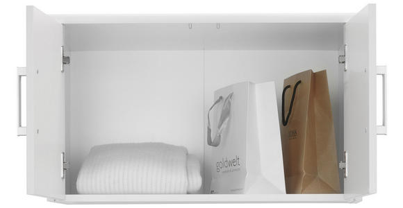 AUFSATZSCHRANK - Silberfarben/Weiß, KONVENTIONELL, Holzwerkstoff/Kunststoff (72/43/54cm) - Xora