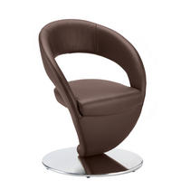 STUHL - Edelstahlfarben/Braun, Design, Textil/Metall (62/86/61cm) - Moderano