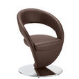 STUHL - Edelstahlfarben/Braun, Design, Textil/Metall (62/86/61cm) - Moderano