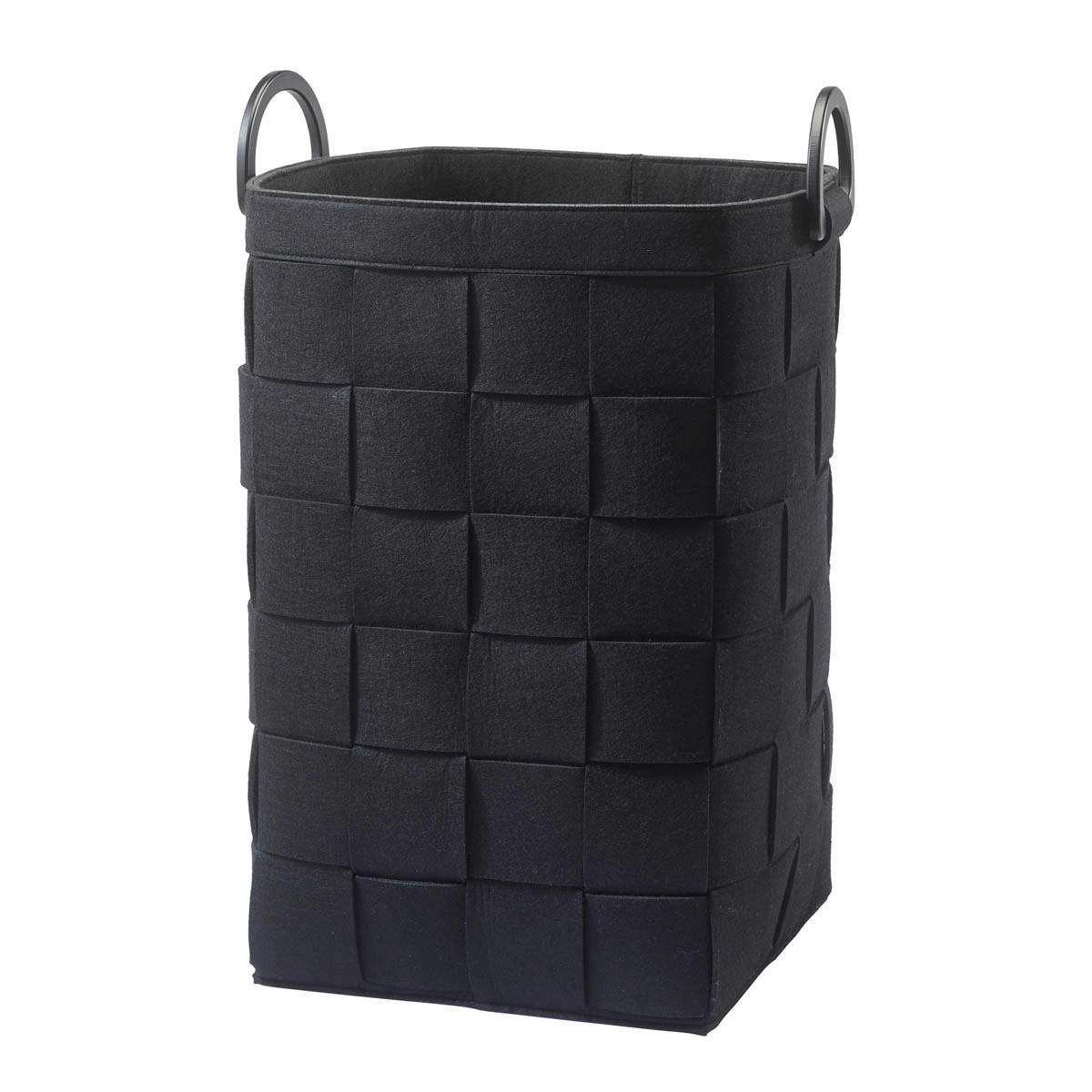 KOŠ NA PRÁDLO   - černá, Basics, textil (34/34/57.5cm) - Aquanova