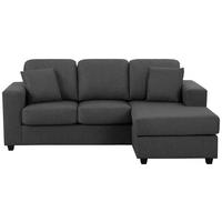 ECKSOFA Eckteil  Grau Leinenoptik  - Schwarz/Grau, KONVENTIONELL, Kunststoff/Textil (208/85/148cm) - MID.YOU