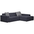 ECKSOFA in Chenille Anthrazit  - Dunkelgrau/Anthrazit, KONVENTIONELL, Kunststoff/Textil (280/188cm) - Carryhome