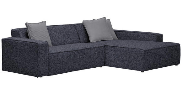 ECKSOFA in Chenille Anthrazit  - Dunkelgrau/Anthrazit, KONVENTIONELL, Kunststoff/Textil (280/188cm) - Carryhome