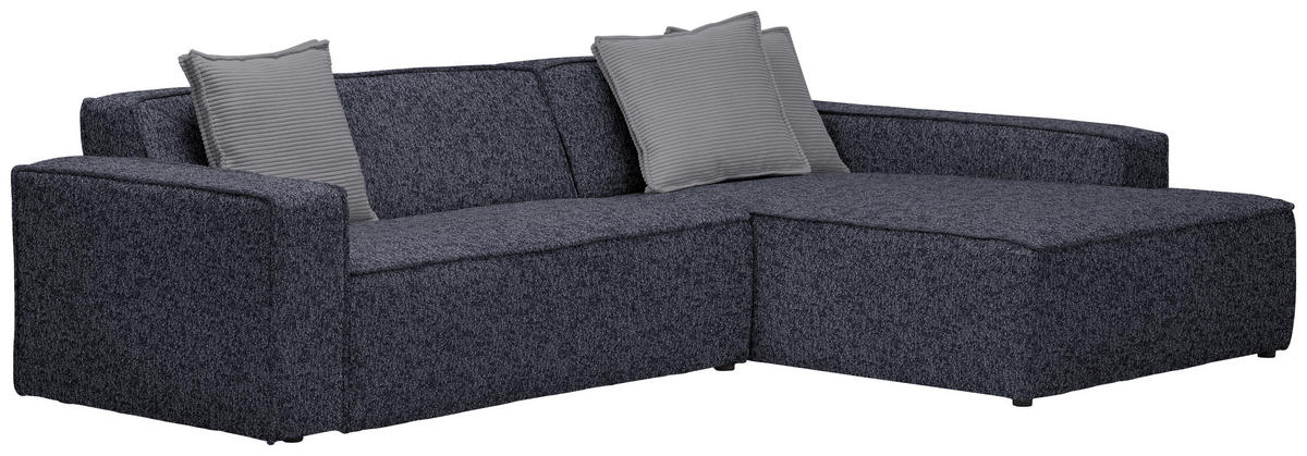 ECKSOFA in Chenille Anthrazit  - Dunkelgrau/Anthrazit, Konventionell, Kunststoff/Textil (280/188cm) - Carryhome