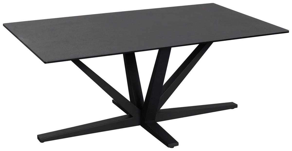 COUCHTISCH ESG 100/60/42 cm rechteckig Schwarz  - Schwarz, Design, Glas/Keramik (100/60/42cm) - Novel