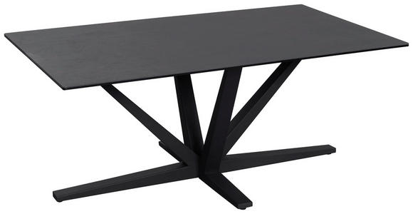 COUCHTISCH ESG 100/60/42 cm rechteckig Schwarz - Schwarz, Design, Glas/Keramik (100/60/42cm) - Novel
