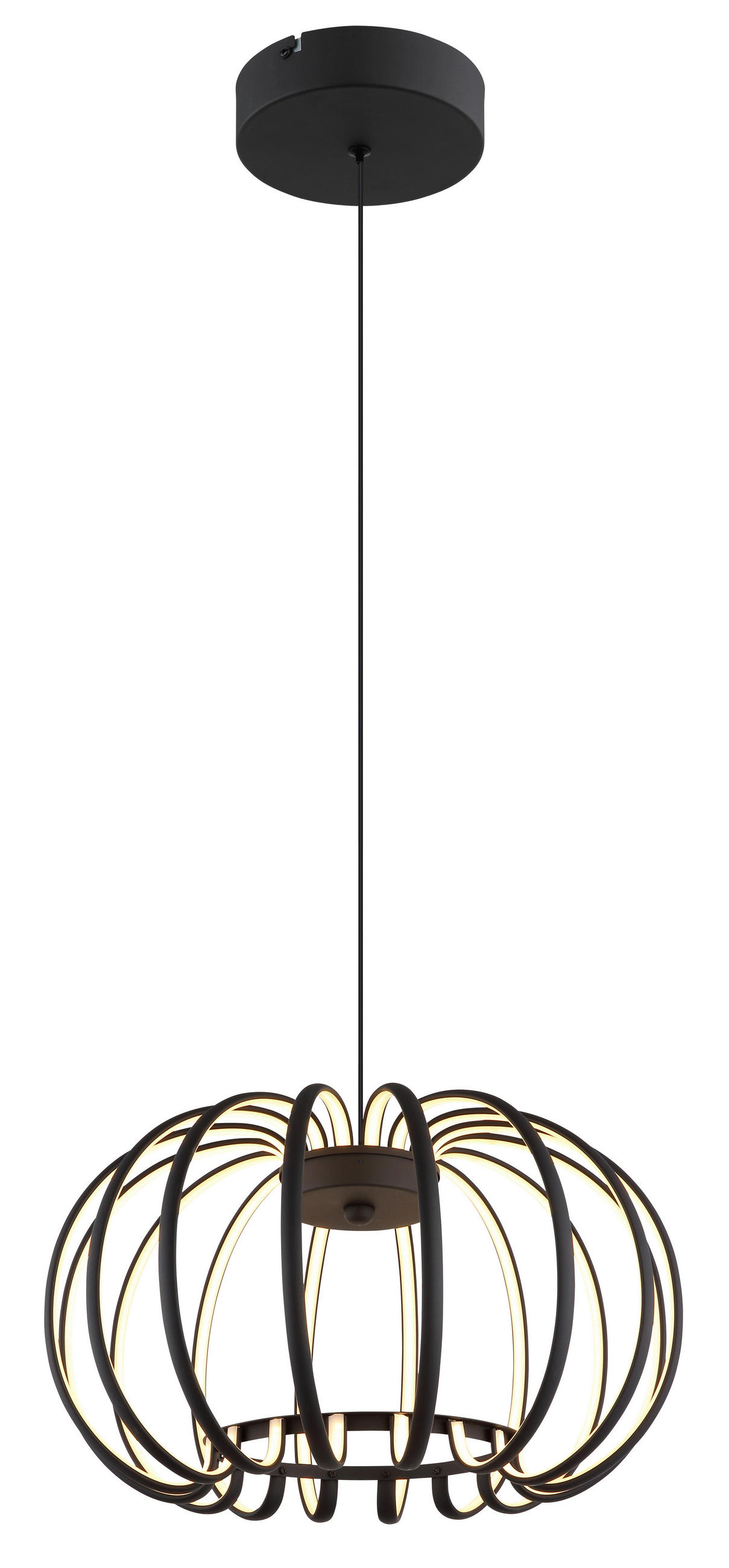 LED-HÄNGELEUCHTE 40/120 cm  - Schwarz/Weiß, Design, Kunststoff/Metall (40/120cm) - Globo