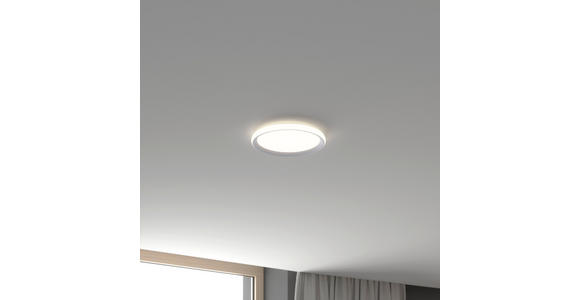 LED-DECKENLEUCHTE 30/3,5 cm   - Weiß, Basics, Kunststoff (30/3,5cm) - Novel