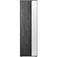 GARDEROBENSCHRANK LENYA GARDEROBEN  in 60/196/39 cm  - Anthrazit/Schwarz, Design, Glas/Holz (60/196/39cm) - Johann Jakob