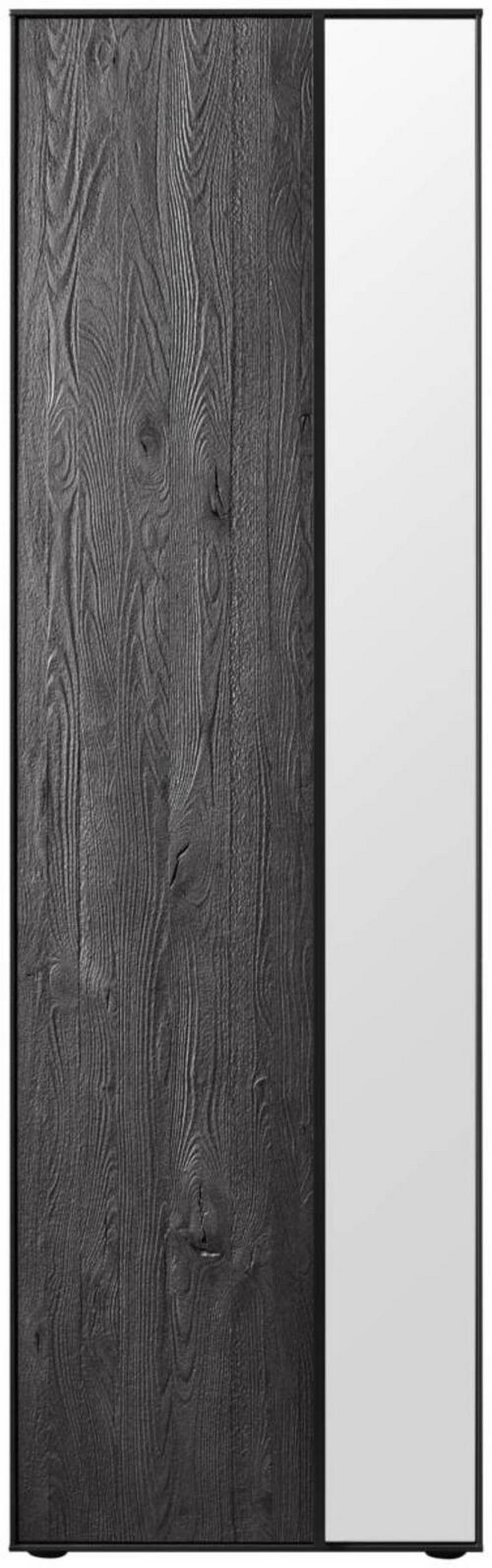 GARDEROBENSCHRANK LENYA GARDEROBEN  in 60/196/39 cm  - Anthrazit/Schwarz, Design, Glas/Holz (60/196/39cm) - Johann Jakob