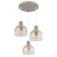HÄNGELEUCHTE Kairo 33/150 cm  - Sandfarben/Orange, Design, Glas/Kunststoff (33/150cm) - Globo