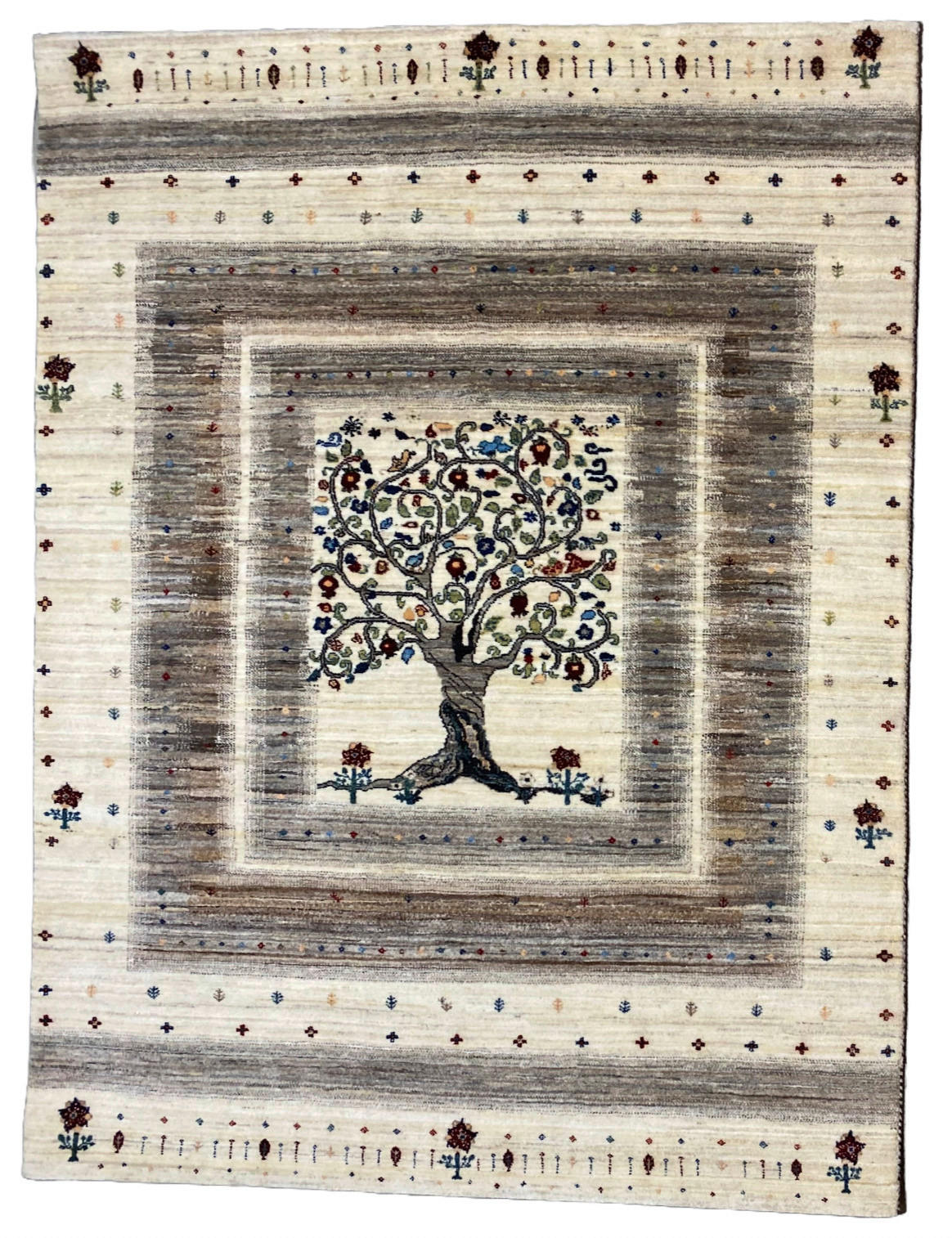 ORIENTTEPPICH 120/180 cm Metamorphose Excl. Grau, Naturfarben  - Naturfarben/Grau, LIFESTYLE, Textil (120/180cm) - Cazaris